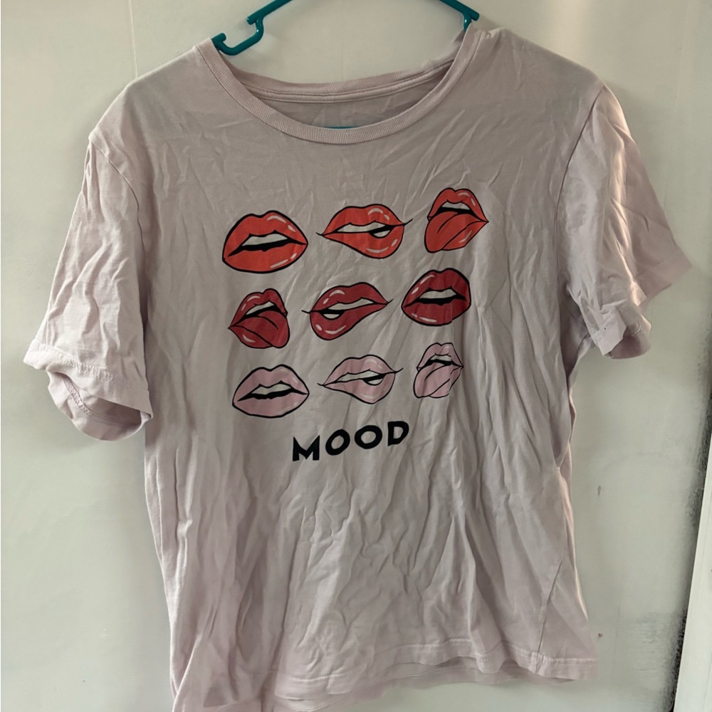 Graphic Tee with Lip Print
